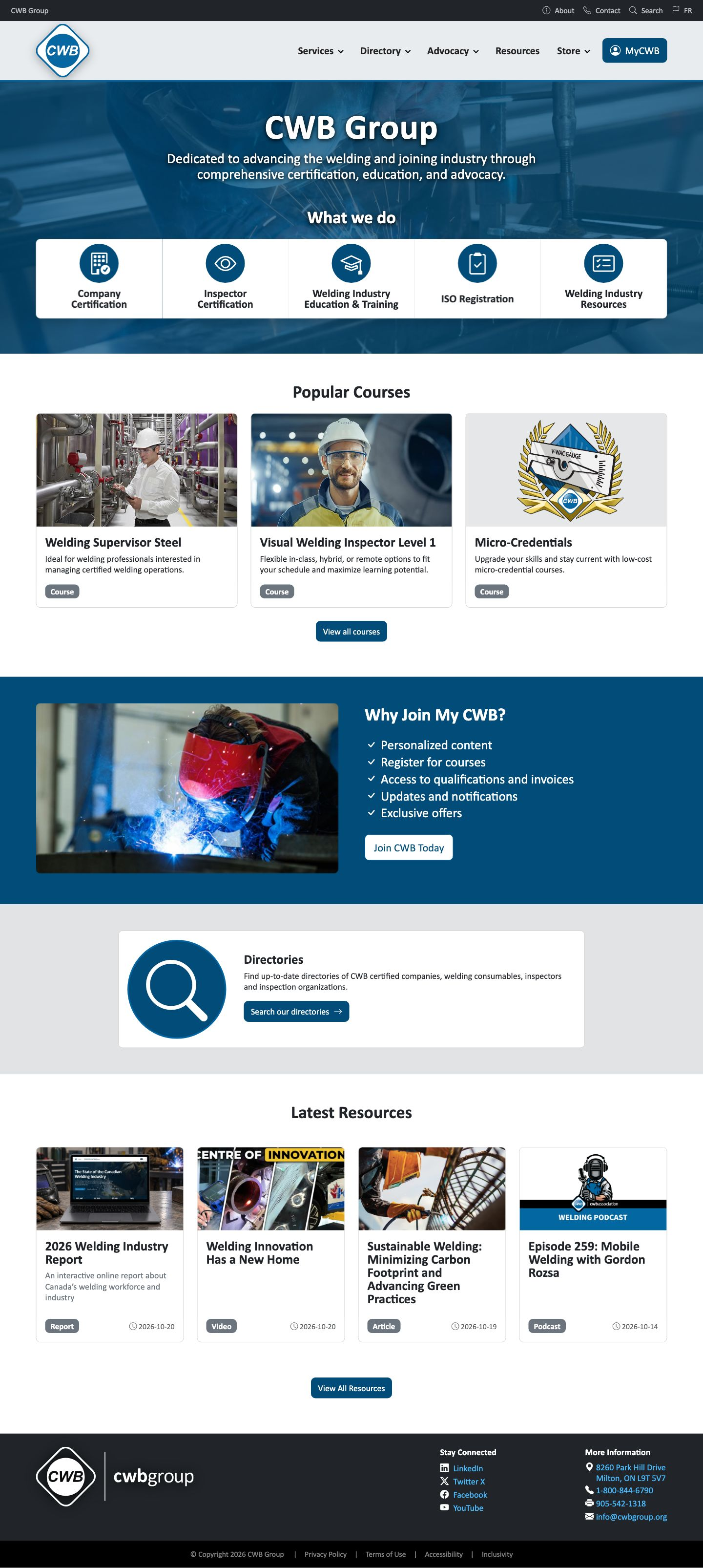 CWB Group full website screenshot